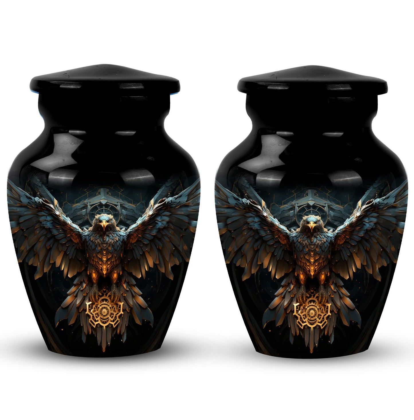 Classic Eagle Guarding Urn, Custom Large Cremation Urn.