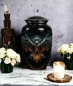 Classic Eagle Guarding Urn, Custom Large Cremation Urn.