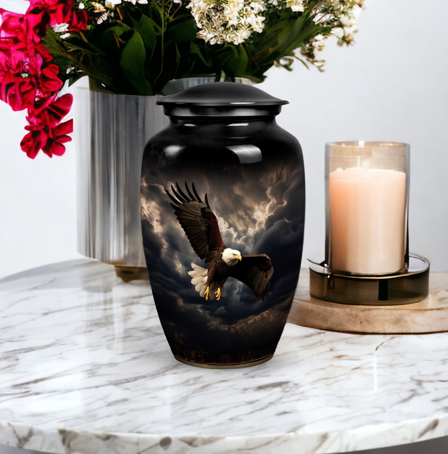 Decorative Classic Urn, Large Eagle Urn for Human Ashes.