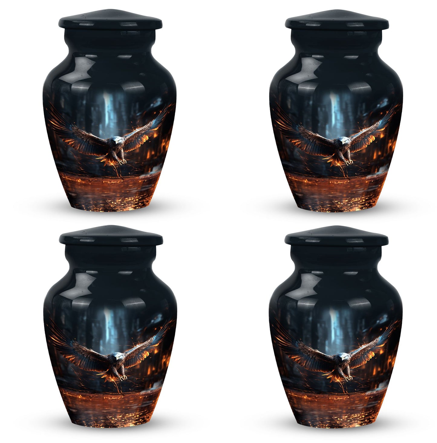 Classic Eagle Urn, custom urn, large aluminum burial urn.