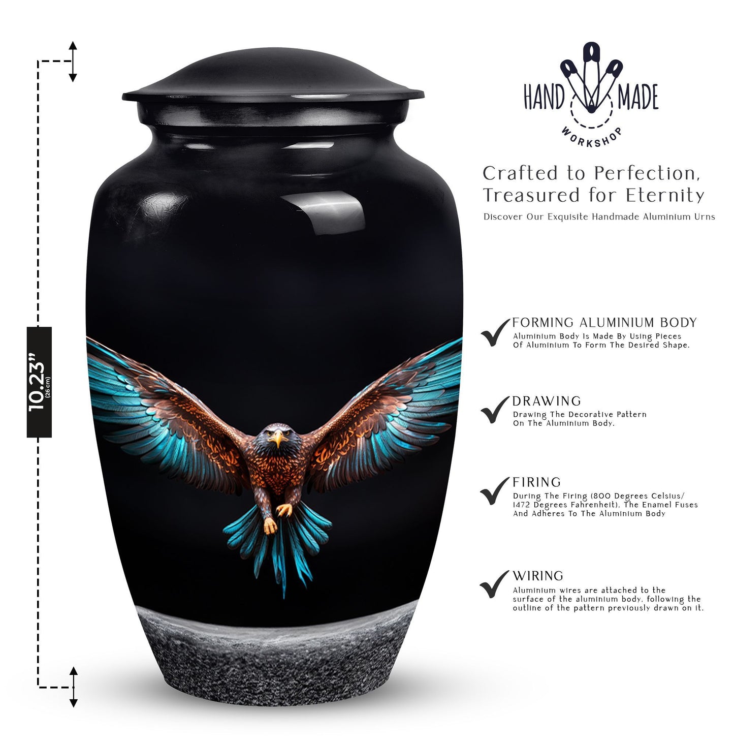 Eagle Spreading Wings Cremation Urn.