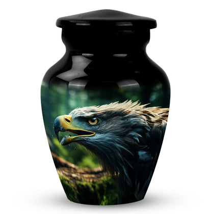 Eagle Memorial Urn, 3-inch classic aluminium urn.