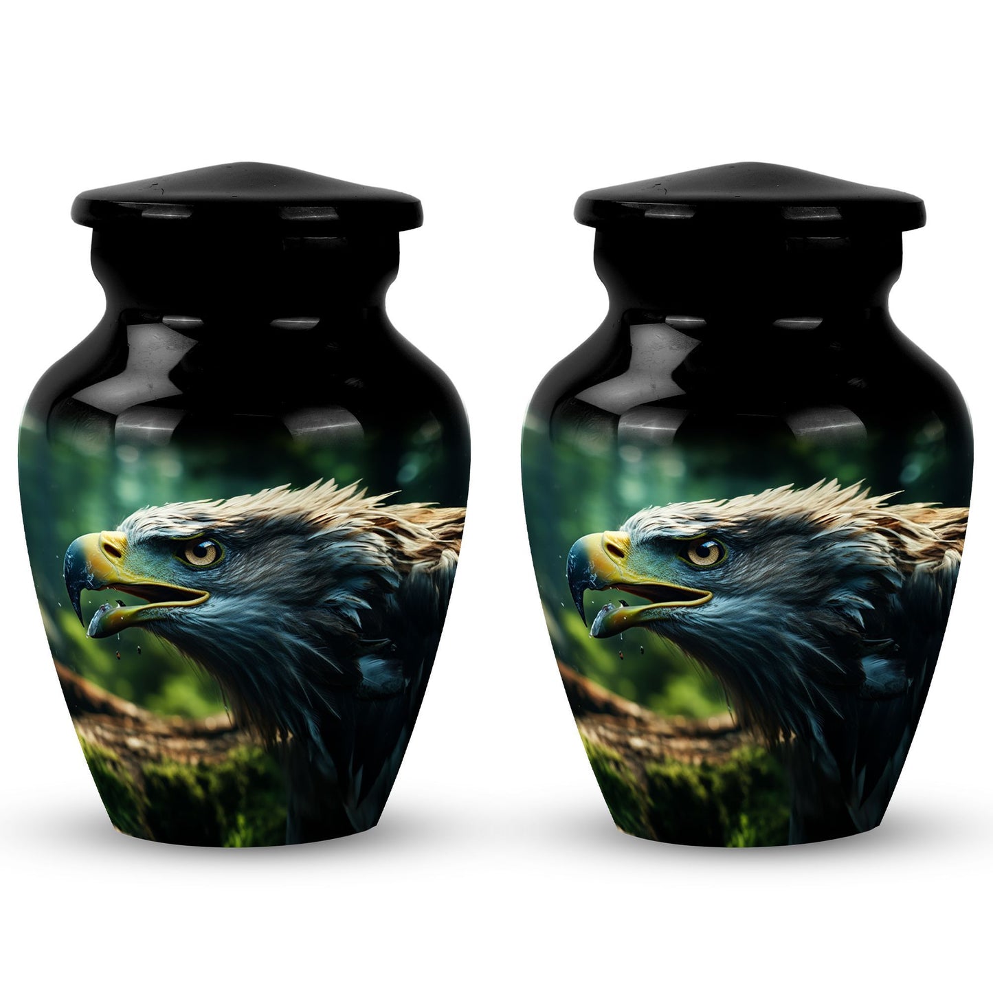 Eagle Memorial Urn, 3-inch classic aluminium urn.