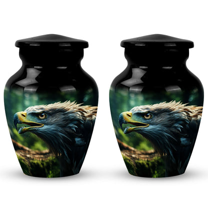Eagle Memorial Urn, 3-inch classic aluminium urn.