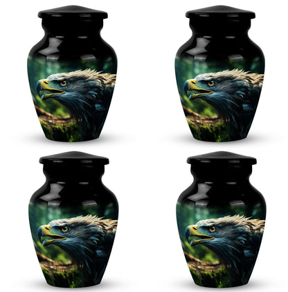 Eagle Memorial Urn, 3-inch classic aluminium urn.