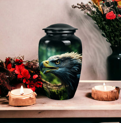 Eagle Memorial Urn, 3-inch classic aluminium urn.