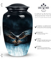 Large classic eagle urn for human ashes.