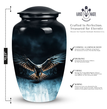 Large classic eagle urn for human ashes.
