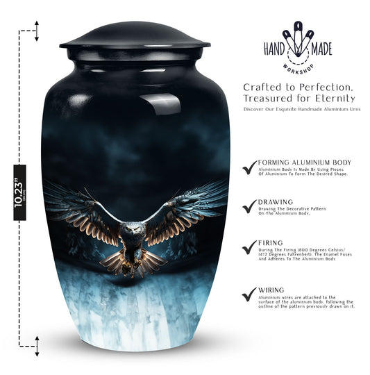 Large classic eagle urn for human ashes.