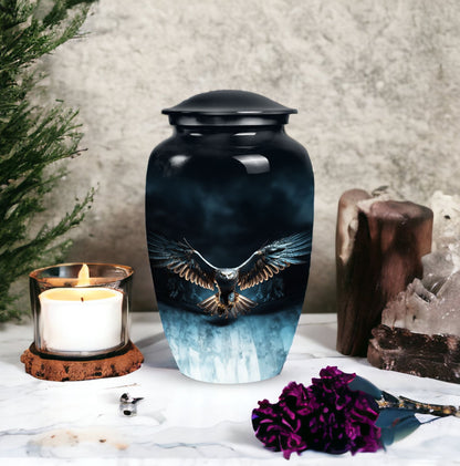 Large classic eagle urn for human ashes.