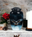 Large classic eagle urn for human ashes.