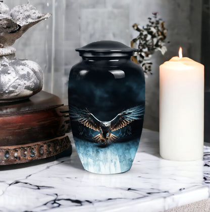 Large classic eagle urn for human ashes.