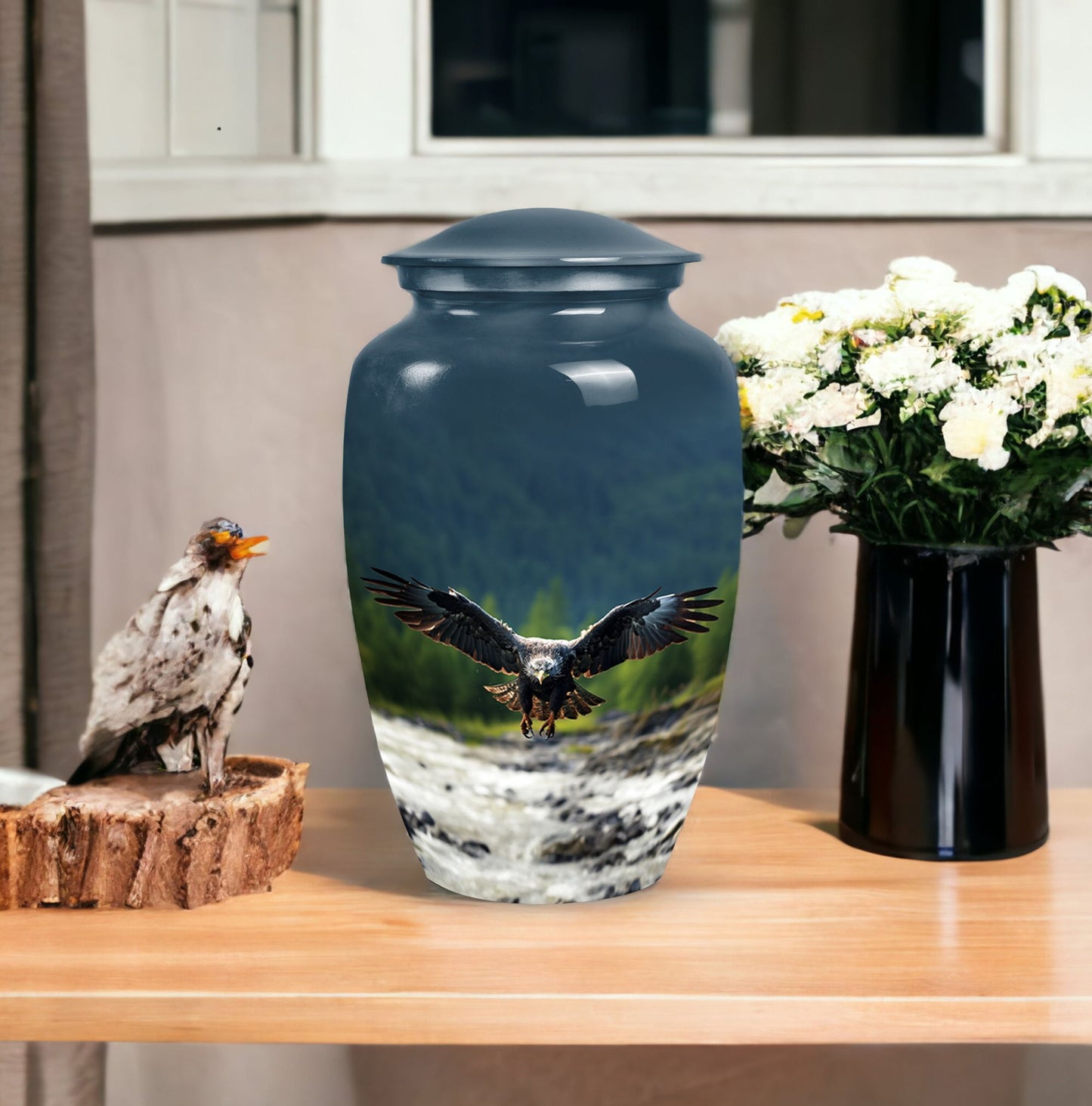 Eagle urn for ashes, classic design Urn.