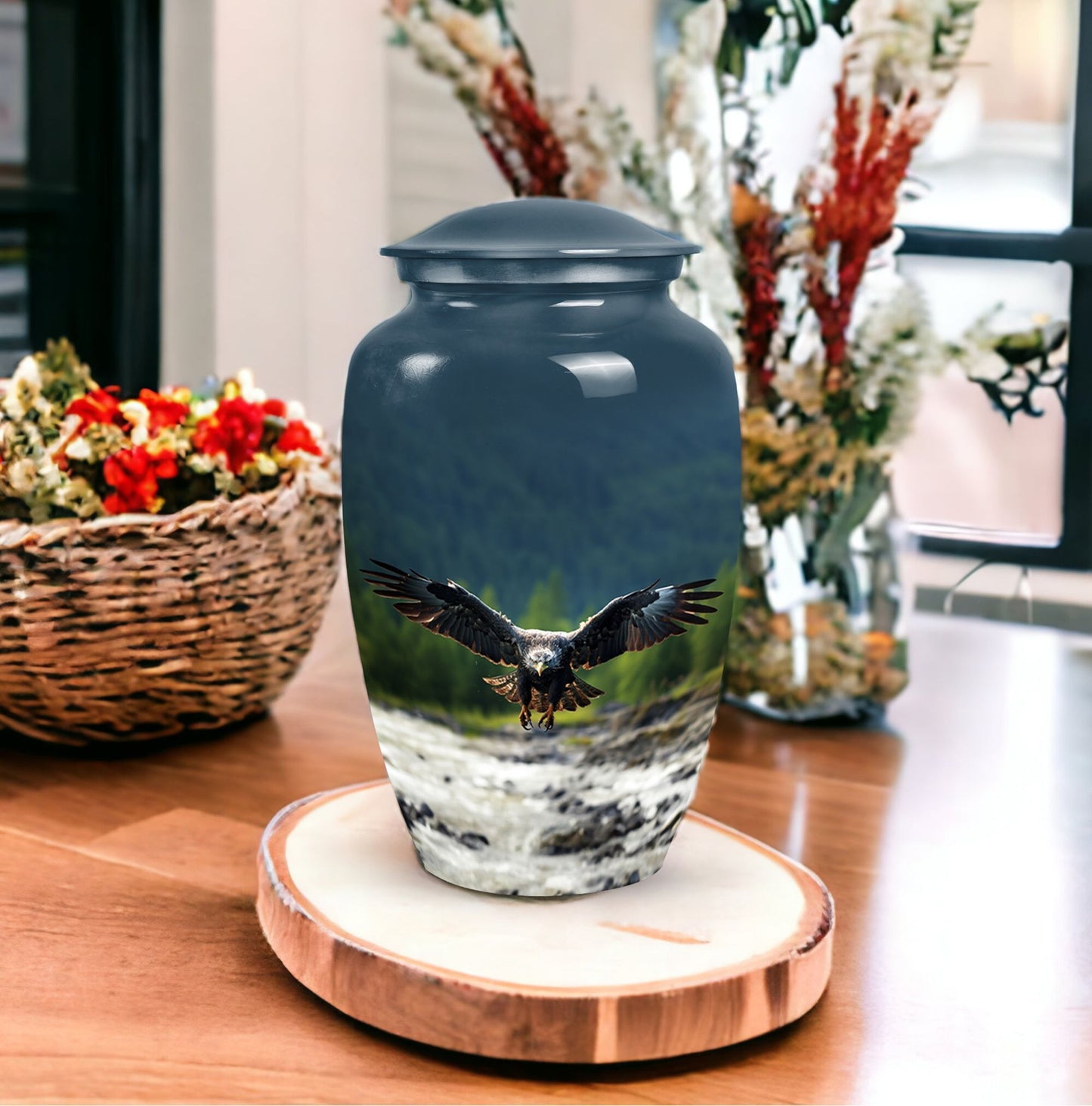 Eagle urn for ashes, classic design Urn.