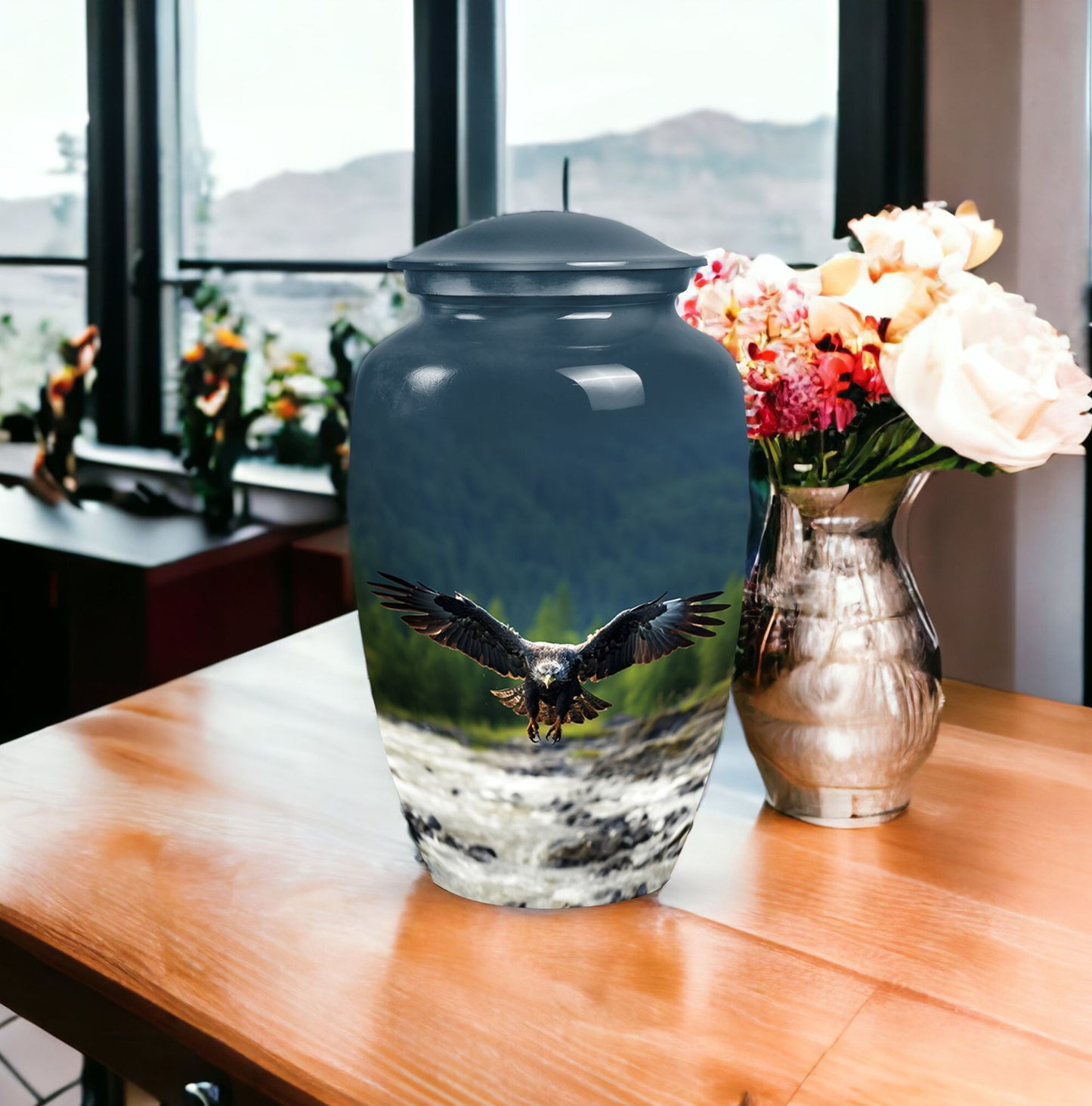 Eagle urn for ashes, classic design Urn.