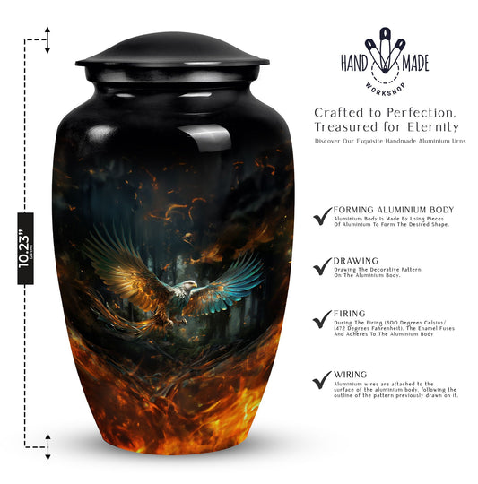 Eagle Memorial urn, 3-inch Classic design.