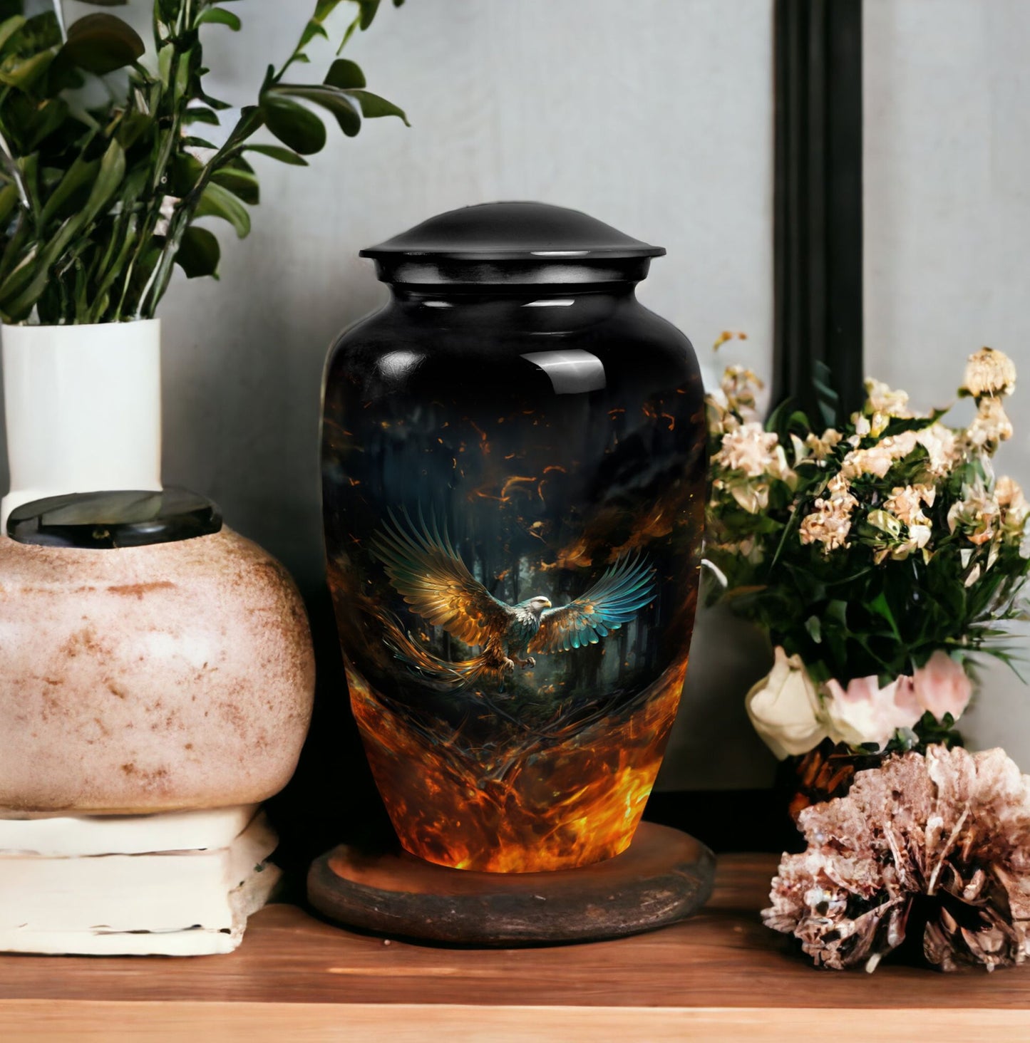 Eagle Memorial urn, 3-inch Classic design.