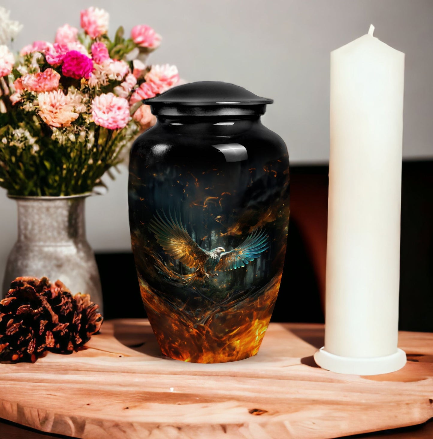 Eagle Memorial urn, 3-inch Classic design.