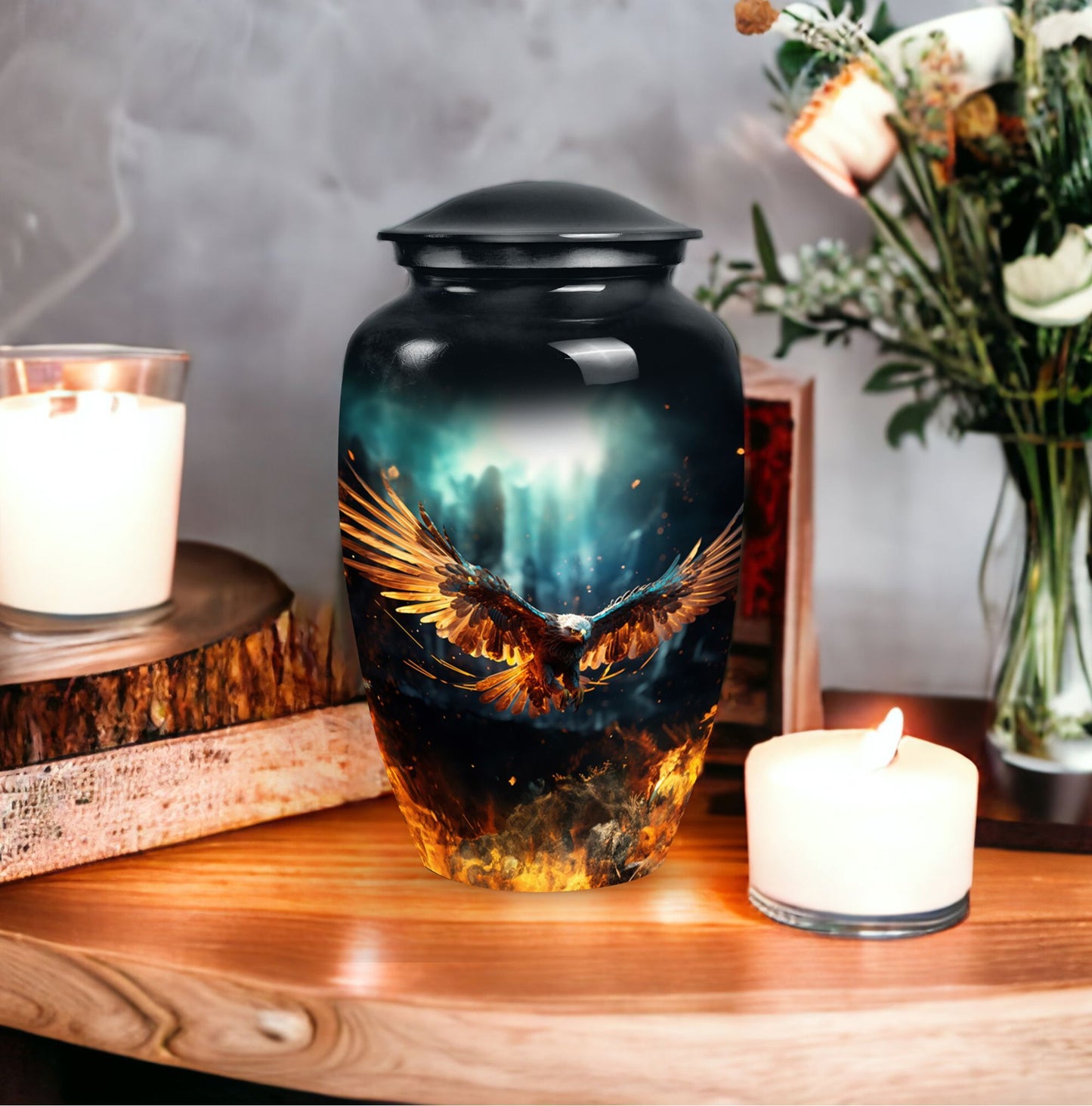 Classic 3 inch Eagle Urn for Human Ashes.