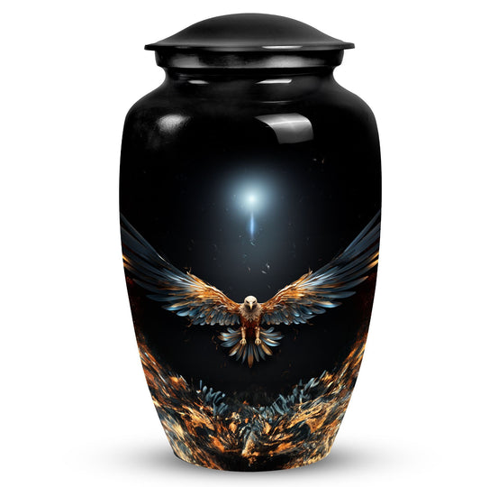Large Classic Aluminum Eagle Urn for ashes.