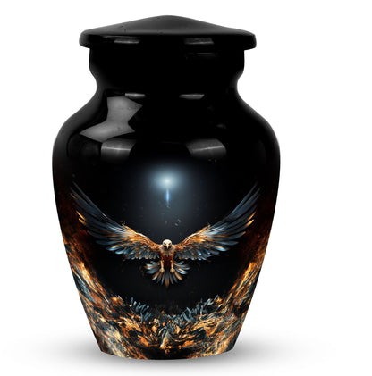 Large Classic Aluminum Eagle Urn for ashes.