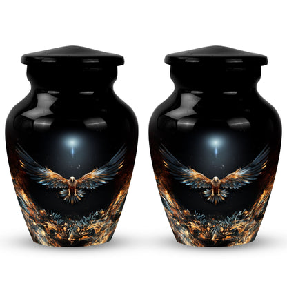 Large Classic Aluminum Eagle Urn for ashes.