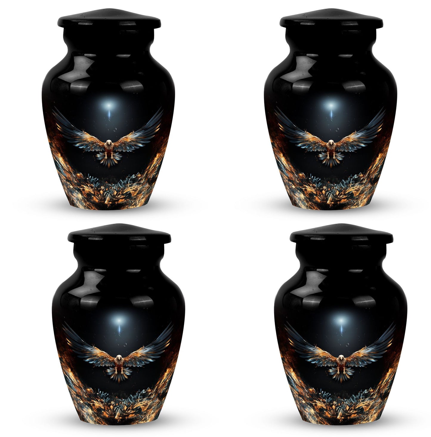 Large Classic Aluminum Eagle Urn for ashes.