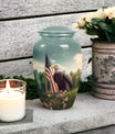Large eagle cremation urn, personalised aluminium urn.
