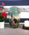 Large eagle cremation urn, personalised aluminium urn.