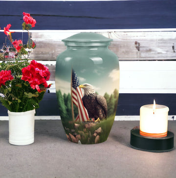 10 inch large Urn with 1 Keepsake 3 Inch Urn
