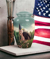 Large eagle cremation urn, personalised aluminium urn.