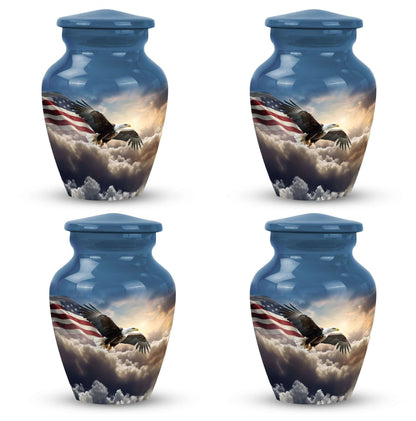 Eagle Memorial Urn for ashes, classic aluminum design