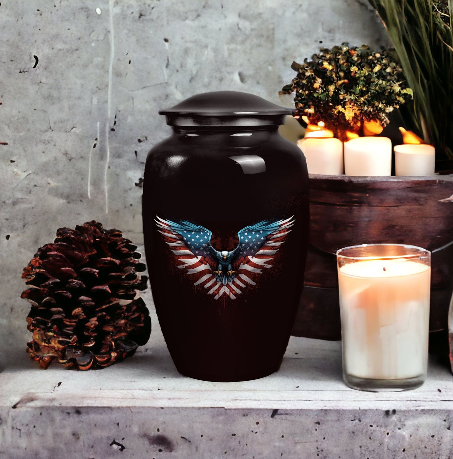 Large Classic Eagle Urn for Human Ashes.