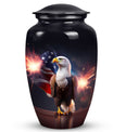 Classic Eagle Urn for Ashes, personalized engraved names.