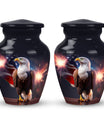 Classic Eagle Urn for Ashes, personalized engraved names.