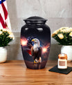 Classic Eagle Urn for Ashes, personalized engraved names.