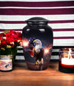 Classic Eagle Urn for Ashes, personalized engraved names.