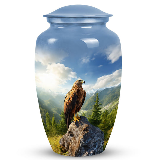 3-Inch Eagle Memorial Urn, Aluminium Large Urn