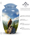 3-Inch Eagle Memorial Urn, Aluminium Large Urn