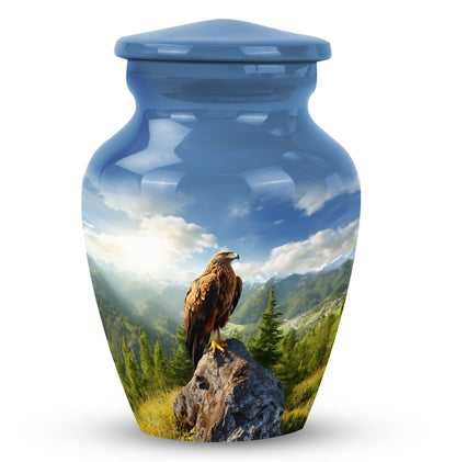 3-Inch Eagle Memorial Urn, Aluminium Large Urn