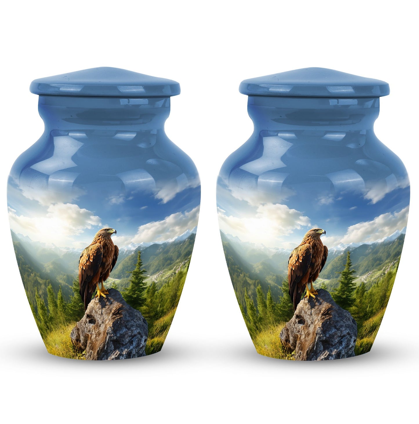 3-Inch Eagle Memorial Urn, Aluminium Large Urn