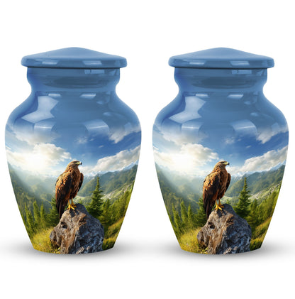 3-Inch Eagle Memorial Urn, Aluminium Large Urn