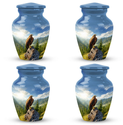 3-Inch Eagle Memorial Urn, Aluminium Large Urn