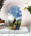 3-Inch Eagle Memorial Urn, Aluminium Large Urn