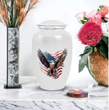 10 inch large Urn with 2 Keepsake 3 Inch Urns