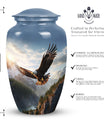Eagle Cremation Urn, 3-inch classic Aluminium urn,