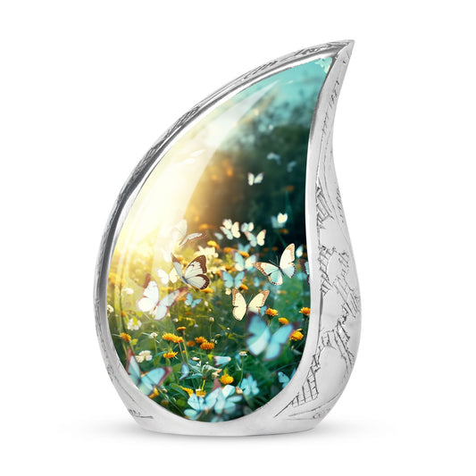 Classic Pieridae Butterflies Memorial urn, 3-inch urn