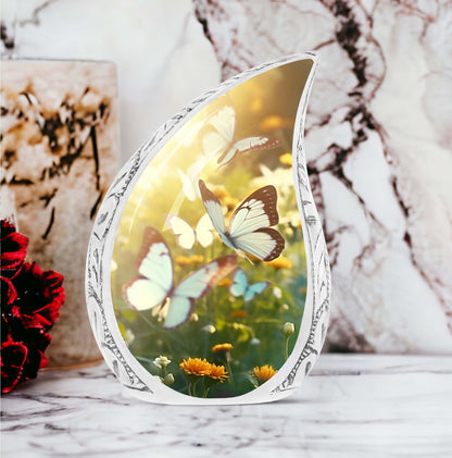 Classic Pieridae Butterflies Memorial urn, 3-inch urn