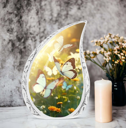 Classic Pieridae Butterflies Memorial urn, 3-inch urn