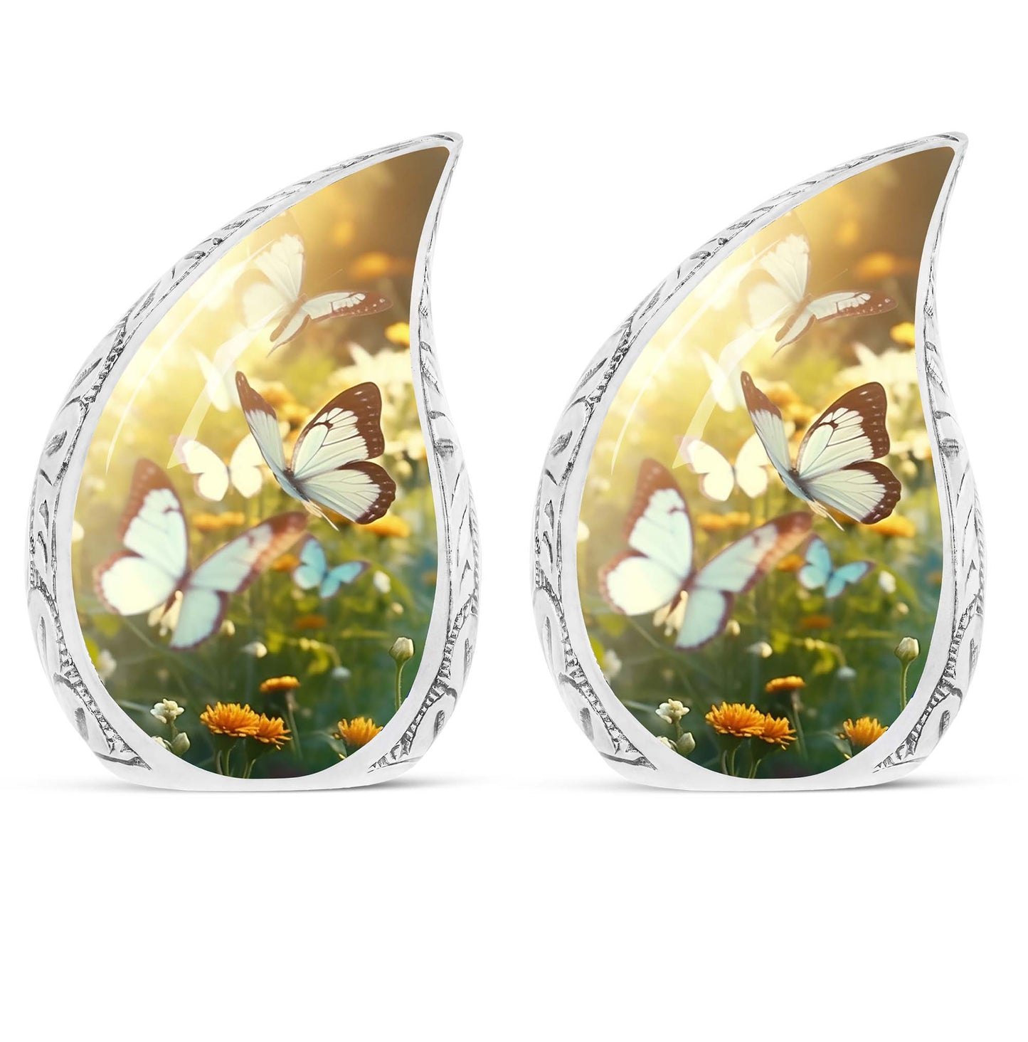 Classic Pieridae Butterflies Memorial urn, 3-inch urn